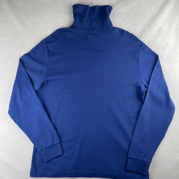 Original Penguin Munsingwear Turtleneck Shirt Men L Blue Long Sleeve Logo Preppy - Picture 4 of 8